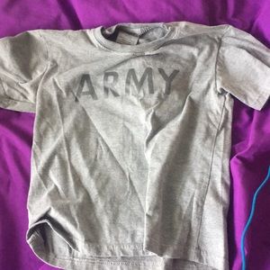 gray army shirt